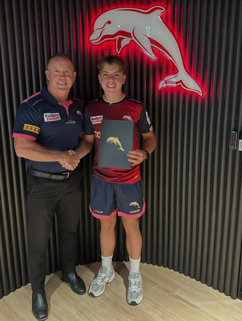 Wylei Parker, newest member of the Redcliffe Dolphins