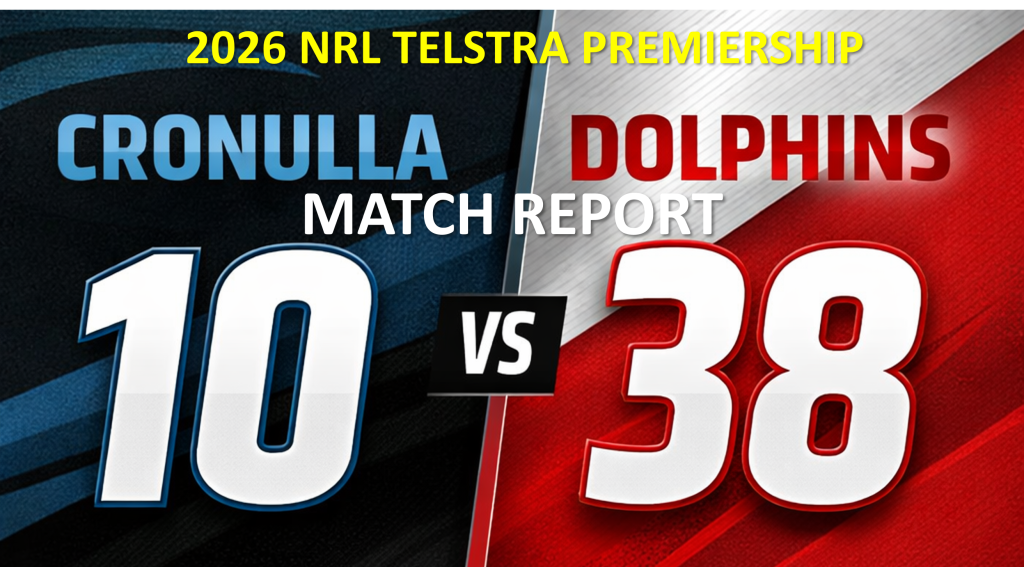2026 NRL Telstra Premiership Cronulla vs Dolphins