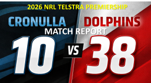 2026 NRL Telstra Premiership Cronulla vs Dolphins