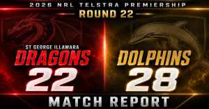 Dragons vs Dolphins Round 22 NRL